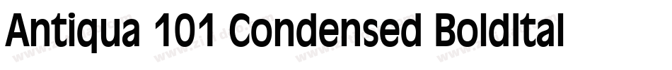 Antiqua 101 Condensed BoldItalic字体转换